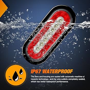 Amazon.com: Nilight 2PCS 6Inch Oval LED Trailer Tail Lights